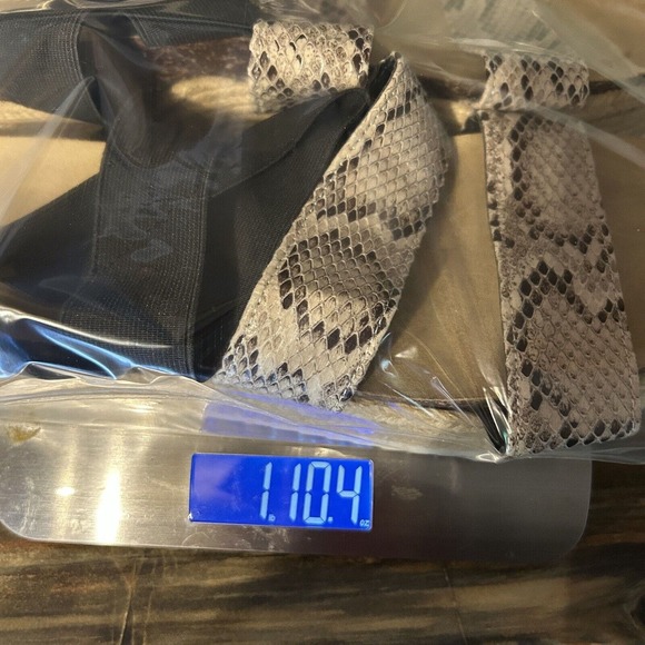 Soho Elite Sandals Womens Size 10 Faux‎ Snake Strappy Espadrille Platform Cork - Picture 11 of 11